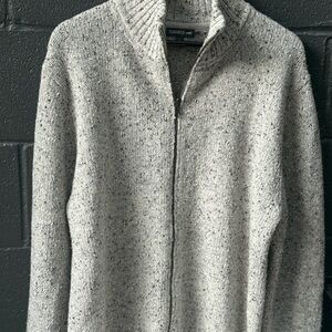 Toad&Co Speckled Gray Full Zip-Up Sweater